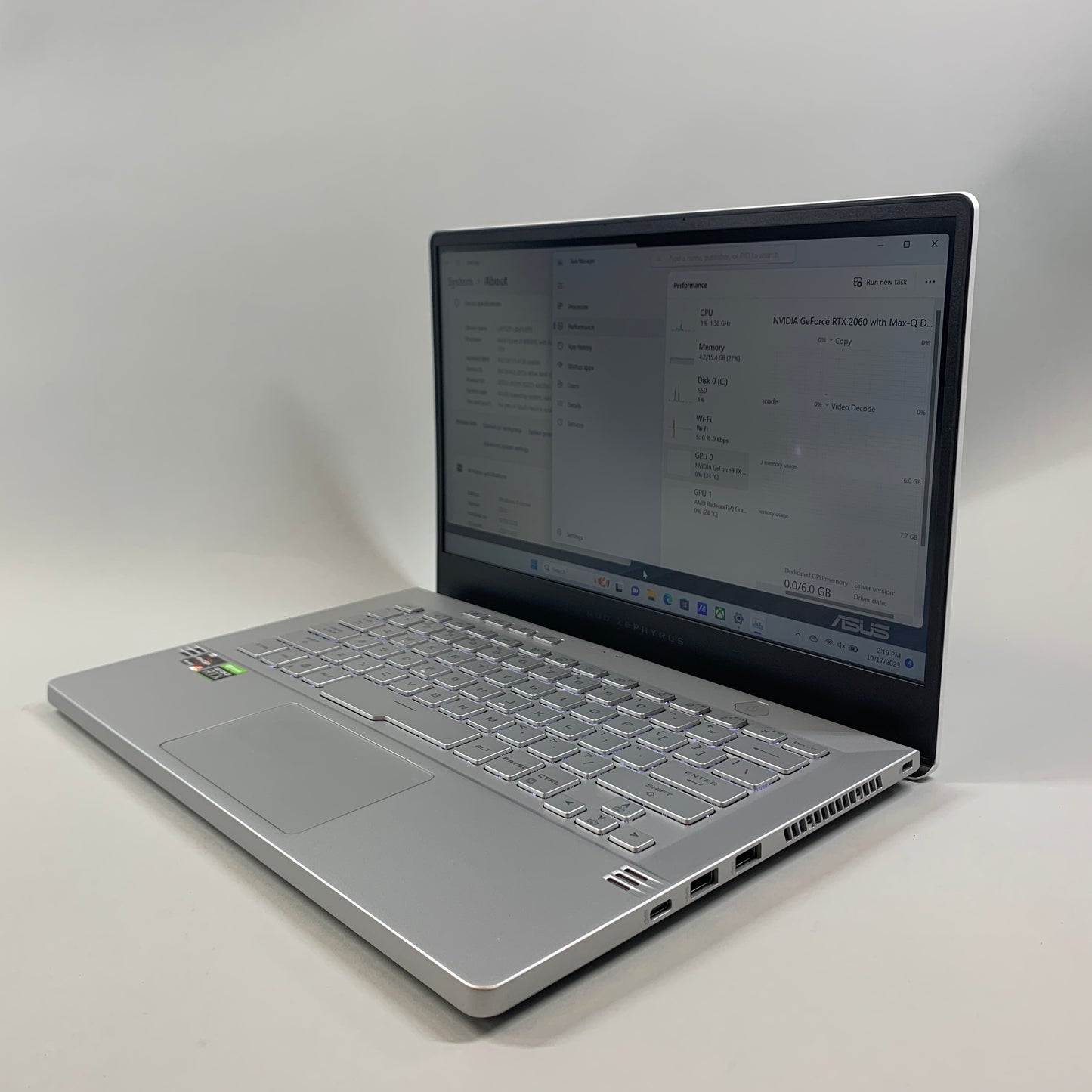 ASUS ROG Zephyrus G14 GA401 14" Ryzen 9 4900HS 3.0GHz 16GB RAM 1TB SSD RTX 2060 - LCD Read