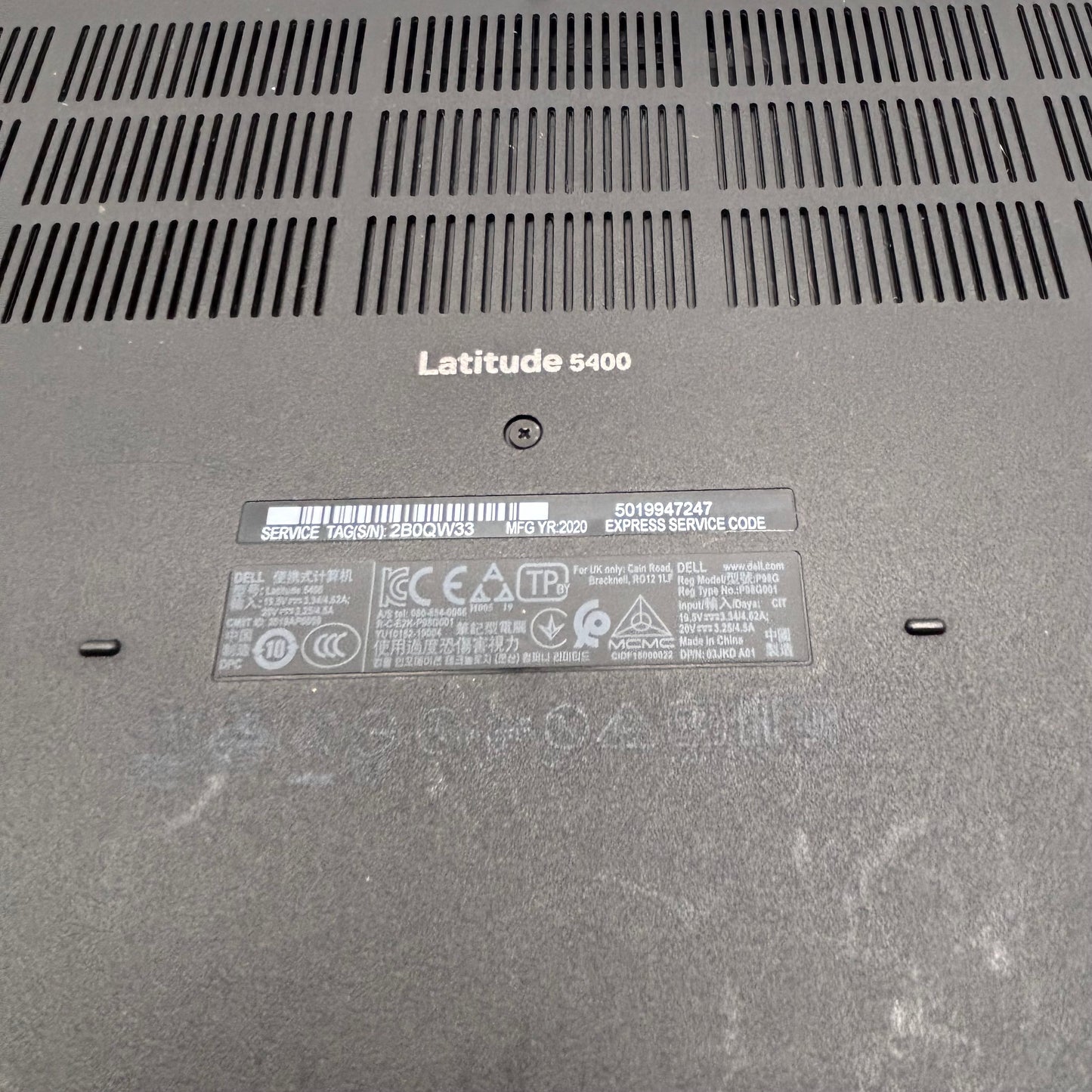 Dell Latitude 5400 P98G 14" i5-8365U 1.6GHz 16GB RAM 256GB SSD