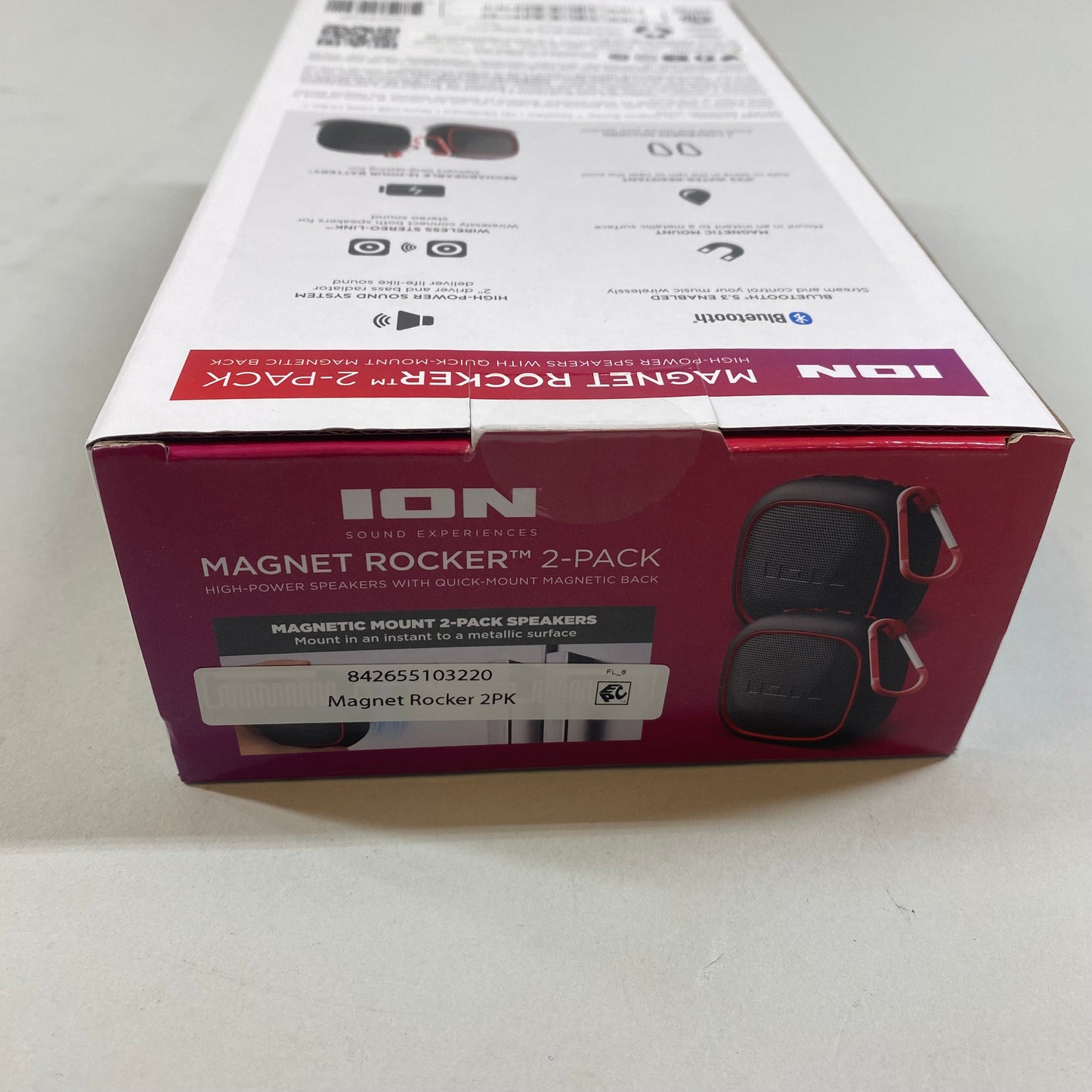 New ION Magnet Rocker 2-Pack Portable bluetooth speakers Black iSP153
