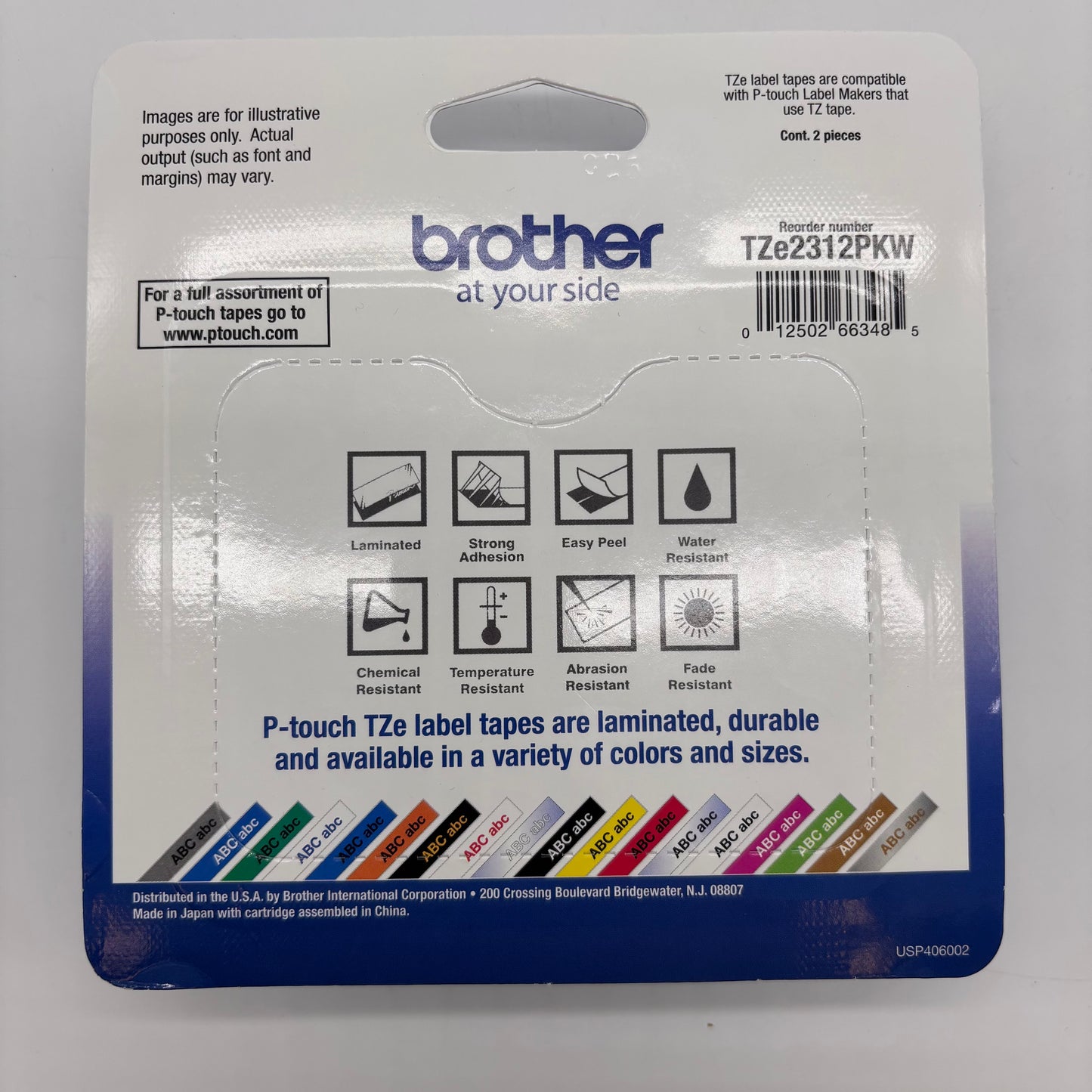 New Brother P-Touch Label Tape TZe-231 2PK