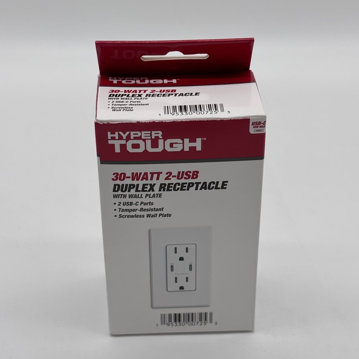 New Hyper Touch 30 watt 2-USB Duplex Receptacle ERU2230CC1A-WH