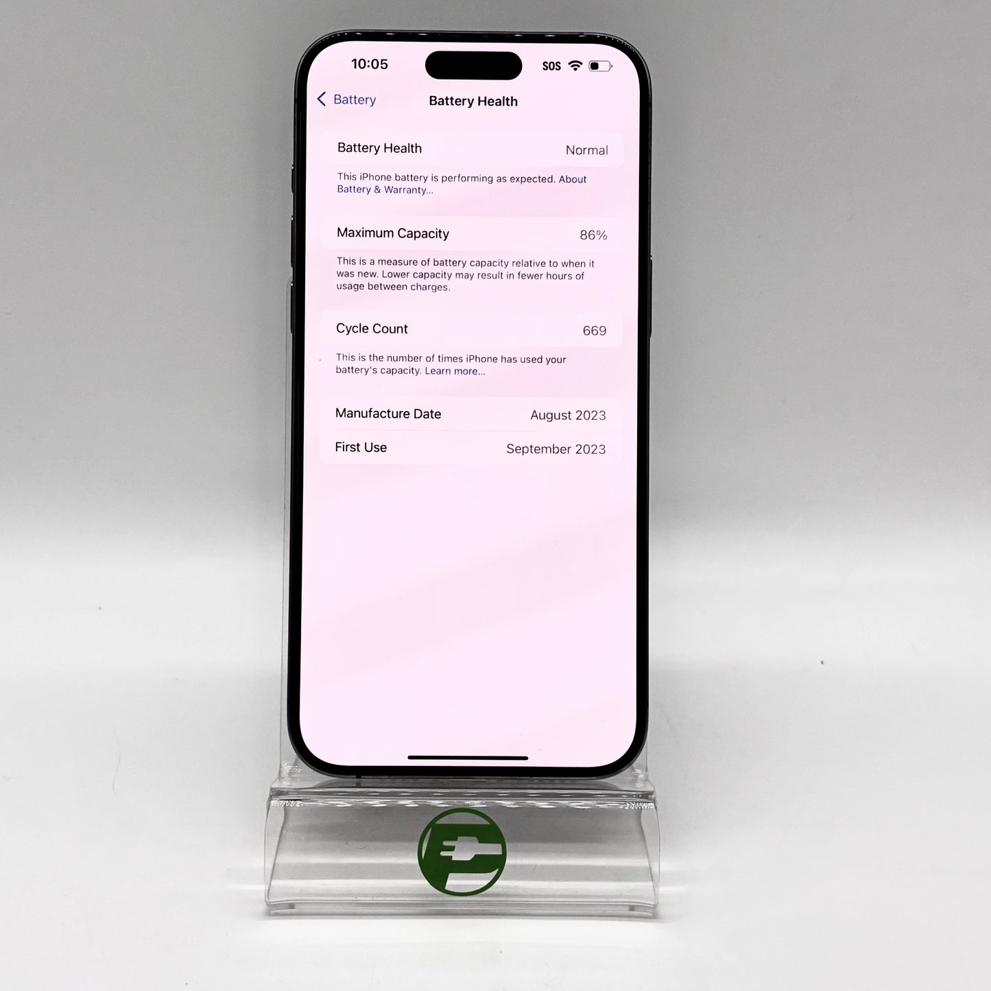 T-Mobile Apple iPhone 15 Pro Max 256GB Natural Titanium MU683LL/A