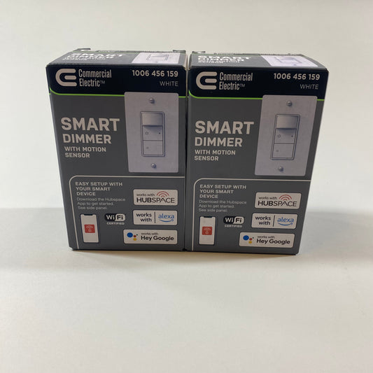 Lot of 2 New Commercial Electric Smart Dimmer Switch 1006456159