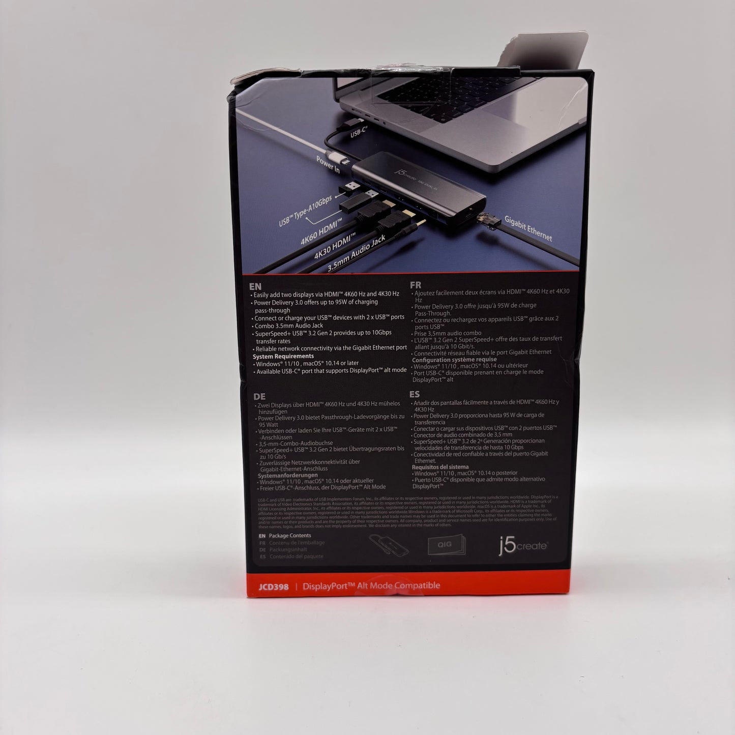 New J5Create USB-C Dual 4K HDMI 7-in-1 Functions JCD398