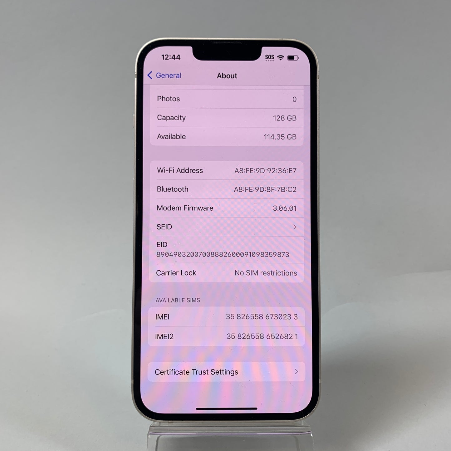 Unlocked Apple iPhone 13 128GB White MLA43LL/A