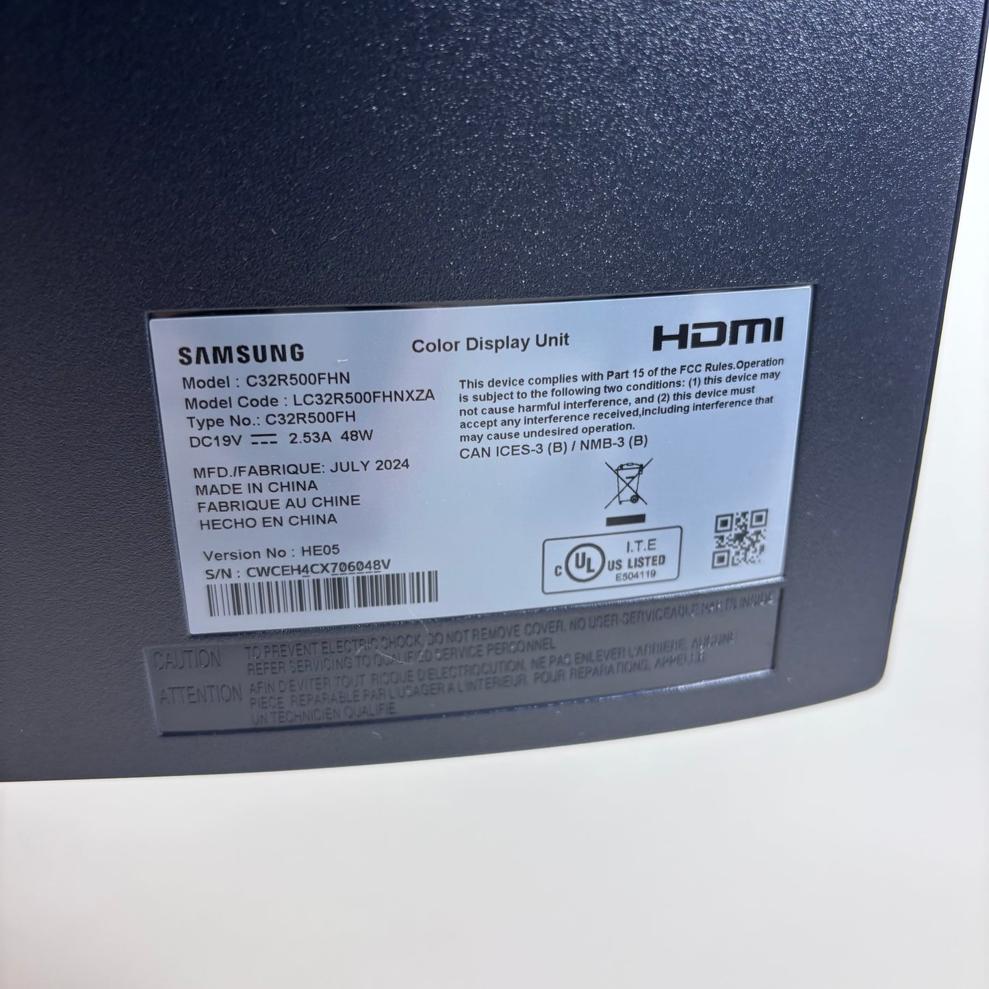 Samsung 32" C32R500FHNFHD VA 75Hz Curved Monitor