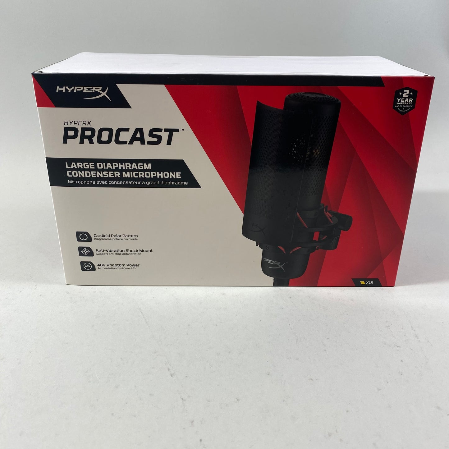 New HyperX ProCast Large Diaphragm Condenser Microphone XC001