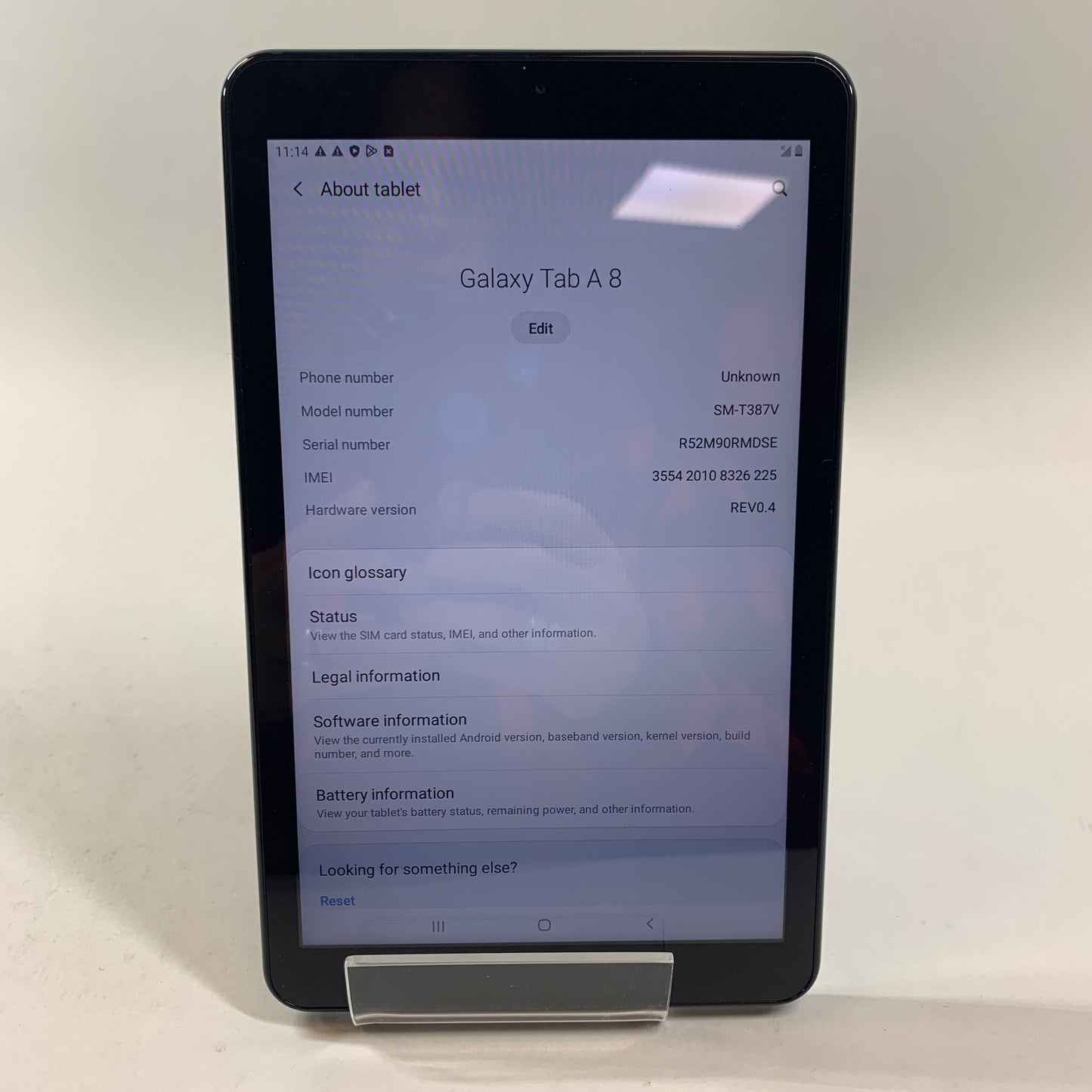 Verizon Samsung Galaxy Tab A 8.0" 32GB Black SM-T387V Clean