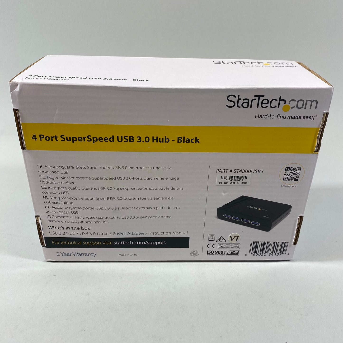 New StarTech.com 4 Port SuperSpeed USB 3.0 Hub ST4300USB3