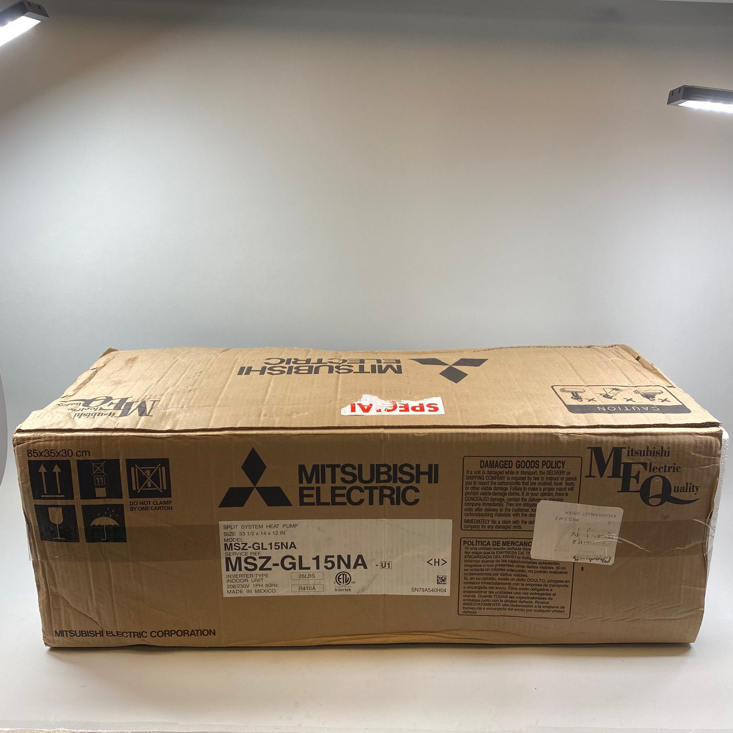 New Mitsubishi Electric MSZ-GL15NA Split System Heat Pump R410A