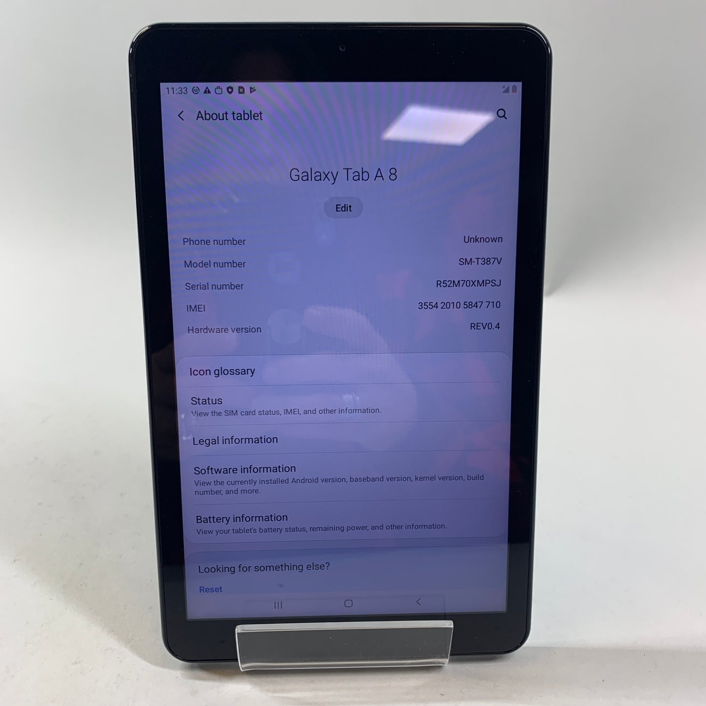 Verizon Samsung Galaxy Tab A 8.0" 32GB Black SM-T387V Clean