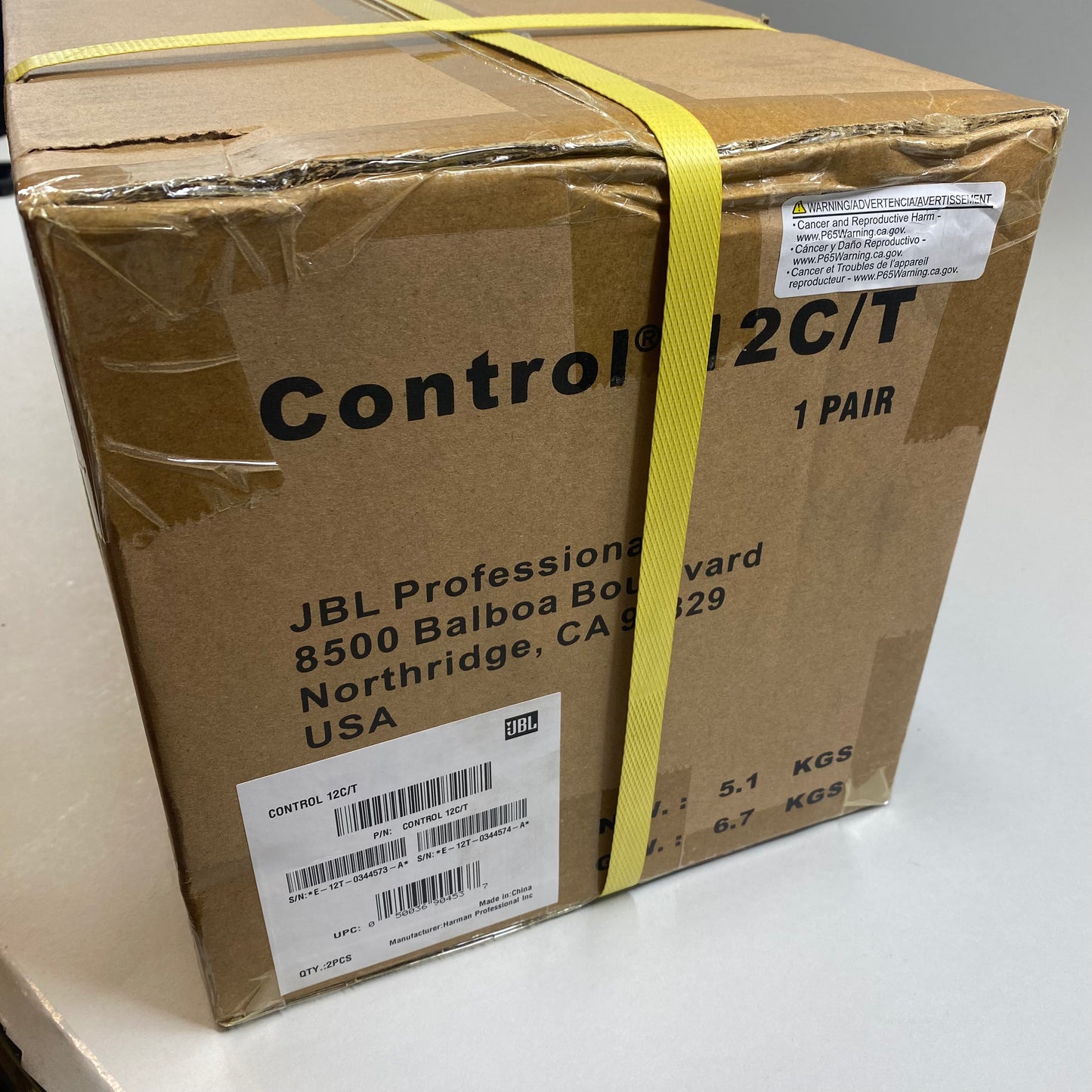 New JBL Control 12C/T Compact Ceiling Loudspeaker 1 Pair 4500958609