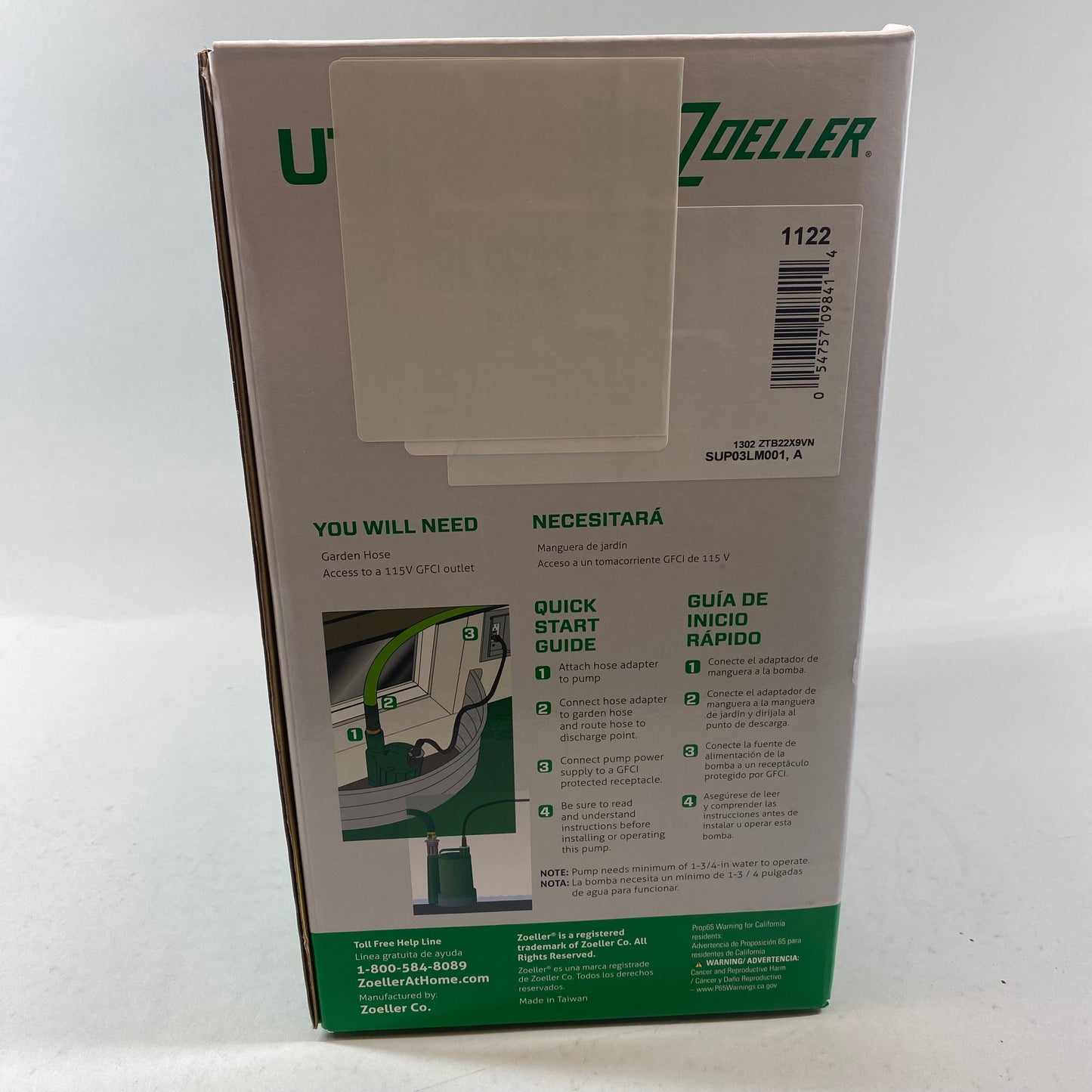 New Zoeller Utility Thermoplastic Automatic Pump 1043