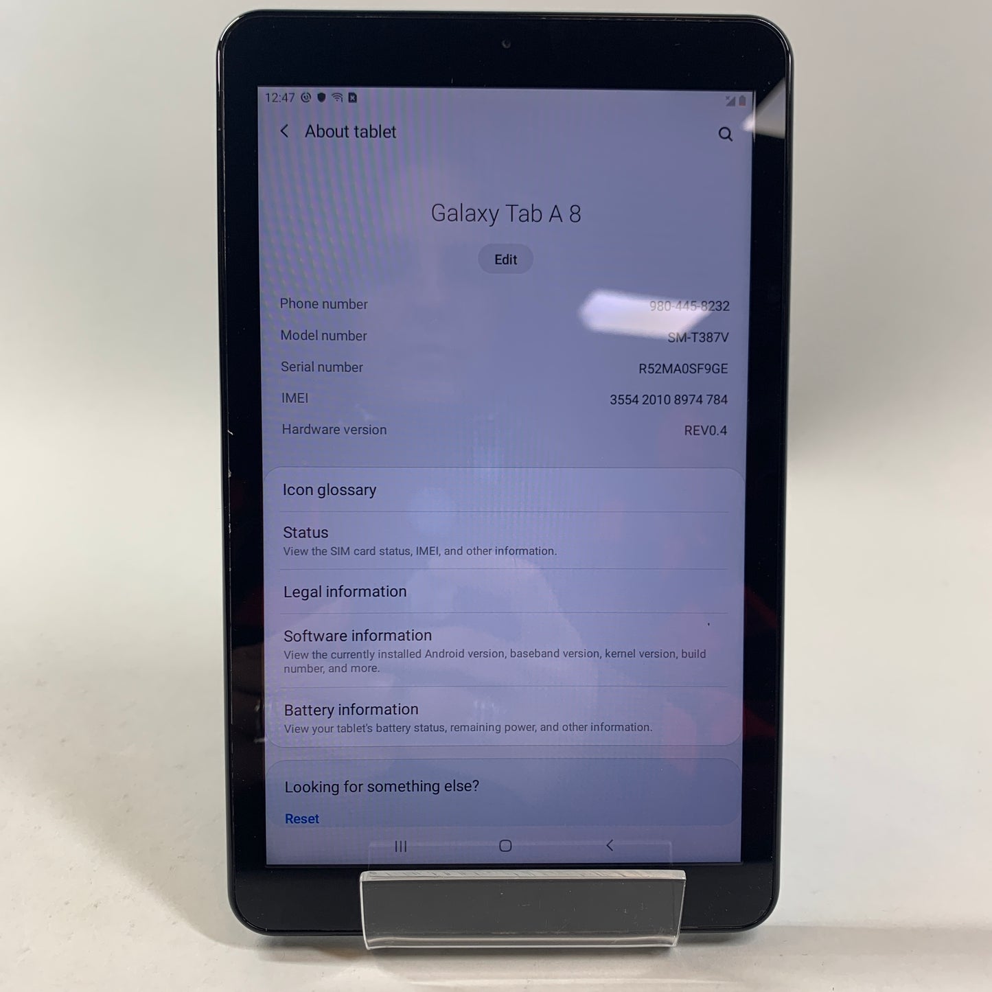 Verizon Samsung Galaxy Tab A 8.0" 32GB Black SM-T387V Clean