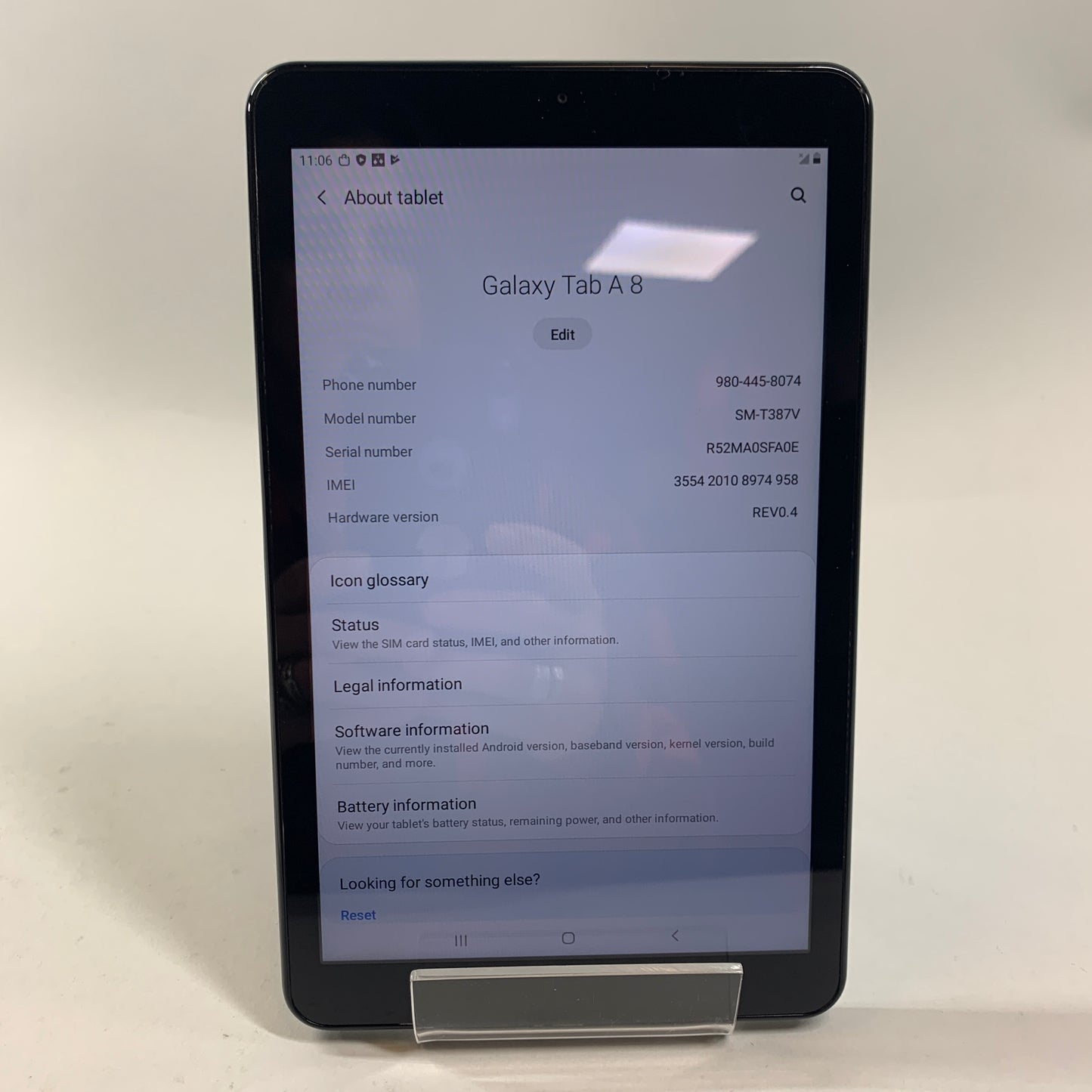 Verizon Samsung Galaxy Tab A 8.0" 32GB Black SM-T387V Clean