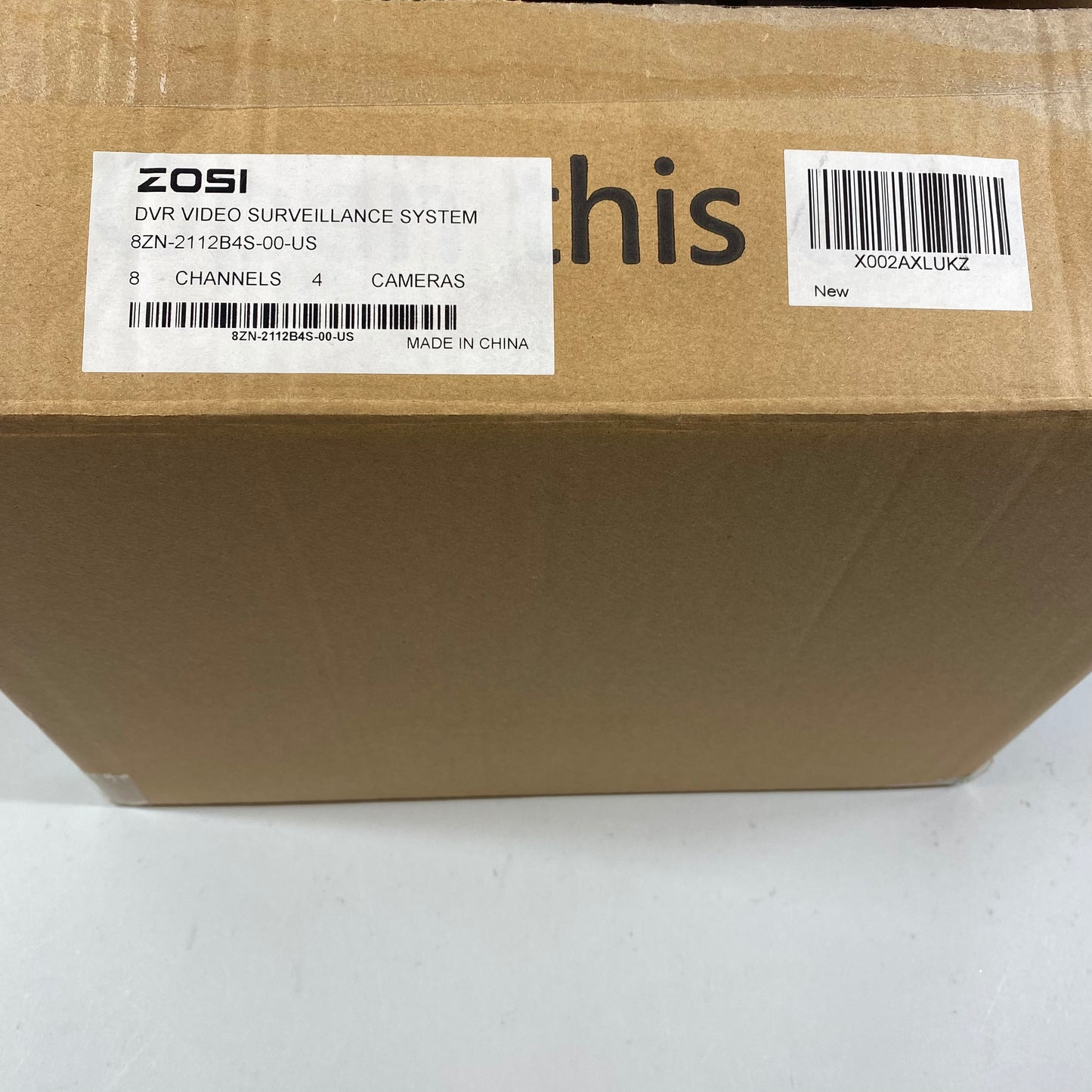 New ZOSI Digital Security Cameras 4-pk ZG2112B and Network DVR H.264 ZR08ZN00 Combo