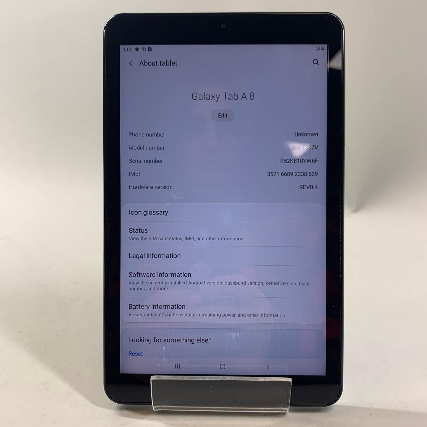 Verizon Samsung Galaxy Tab A 8.0" 32GB Black SM-T387V Clean