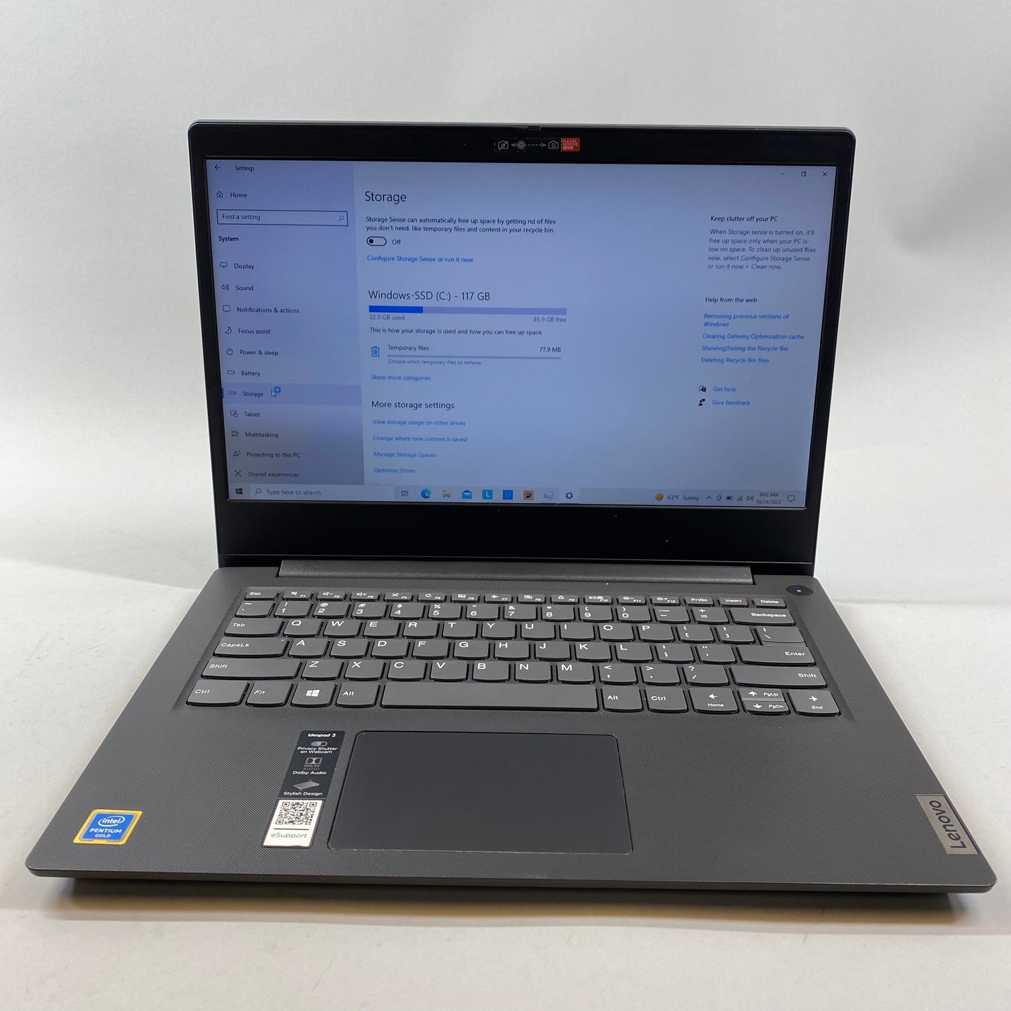Lenovo IdeaPad 3 14IML05 14" Pentium Gold CPU 6405U 2.4GHz 4GB RAM 128GB SSD