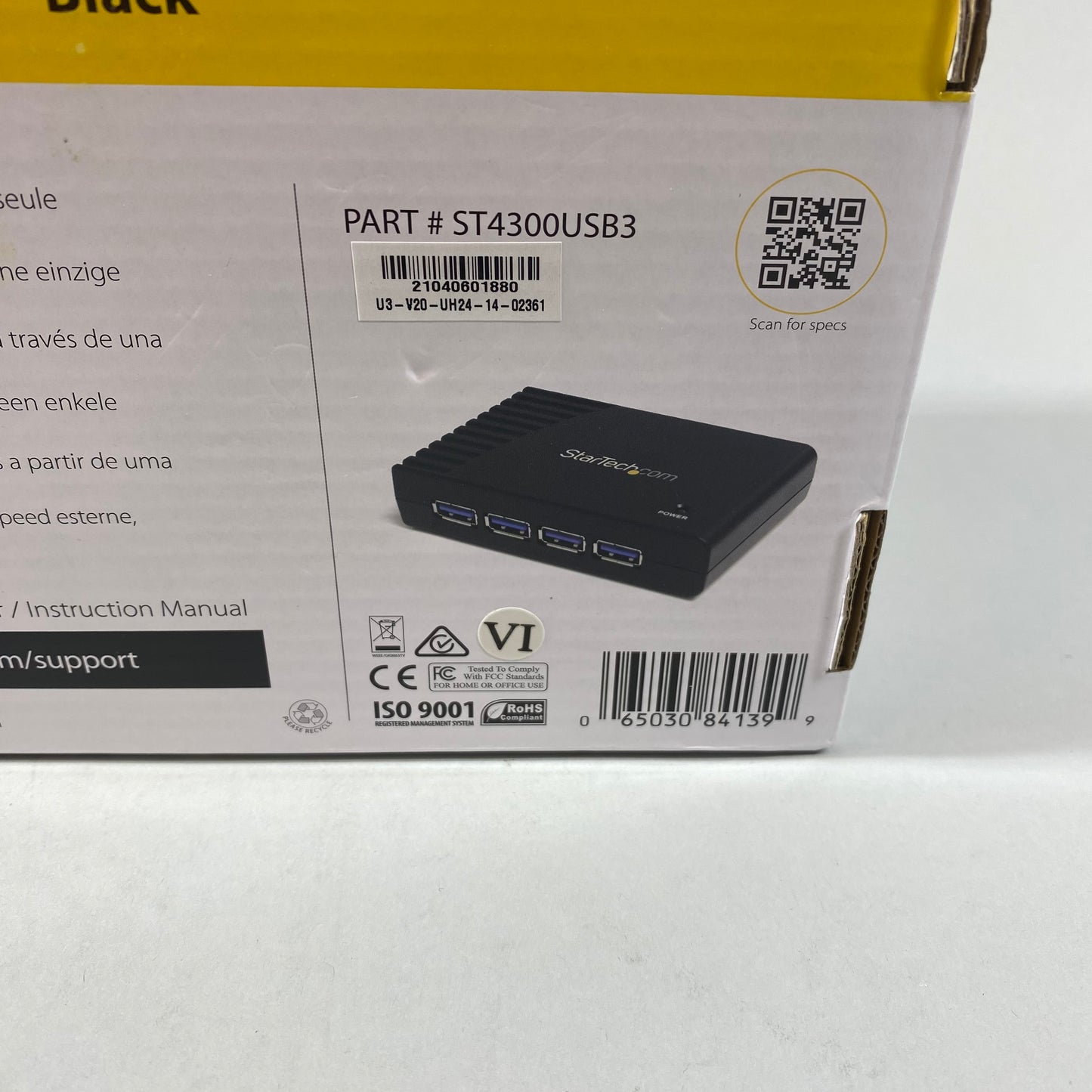 New StarTech.com 4 Port SuperSpeed USB 3.0 Hub ST4300USB3