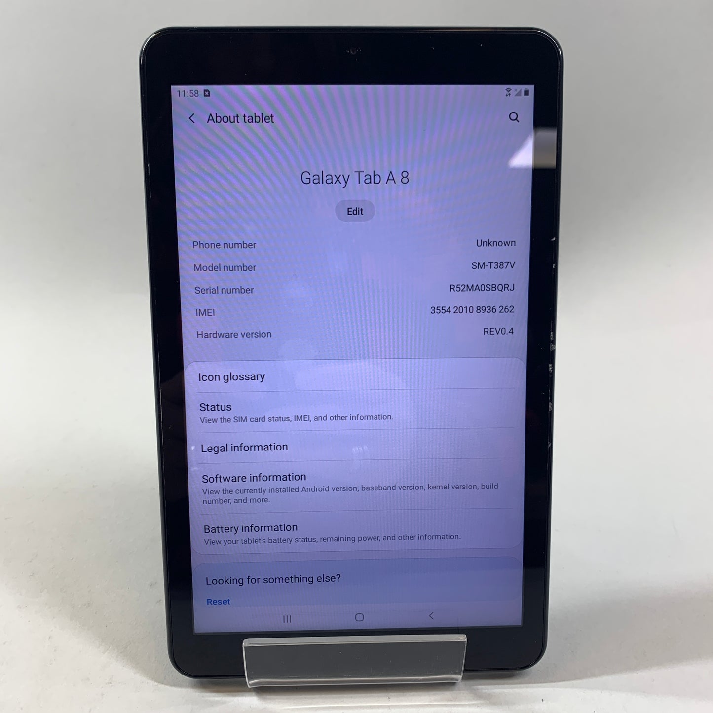 Verizon Samsung Galaxy Tab A 8.0" 32GB Black SM-T387V Clean