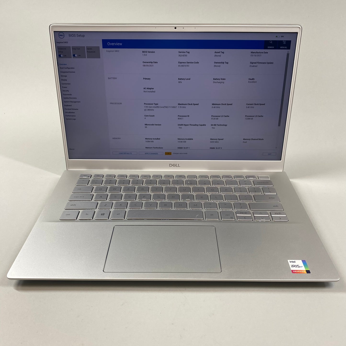 Dell Inspiron 5402 14" i7-1165G7 2.8GHz 16GB RAM 512GB SSD
