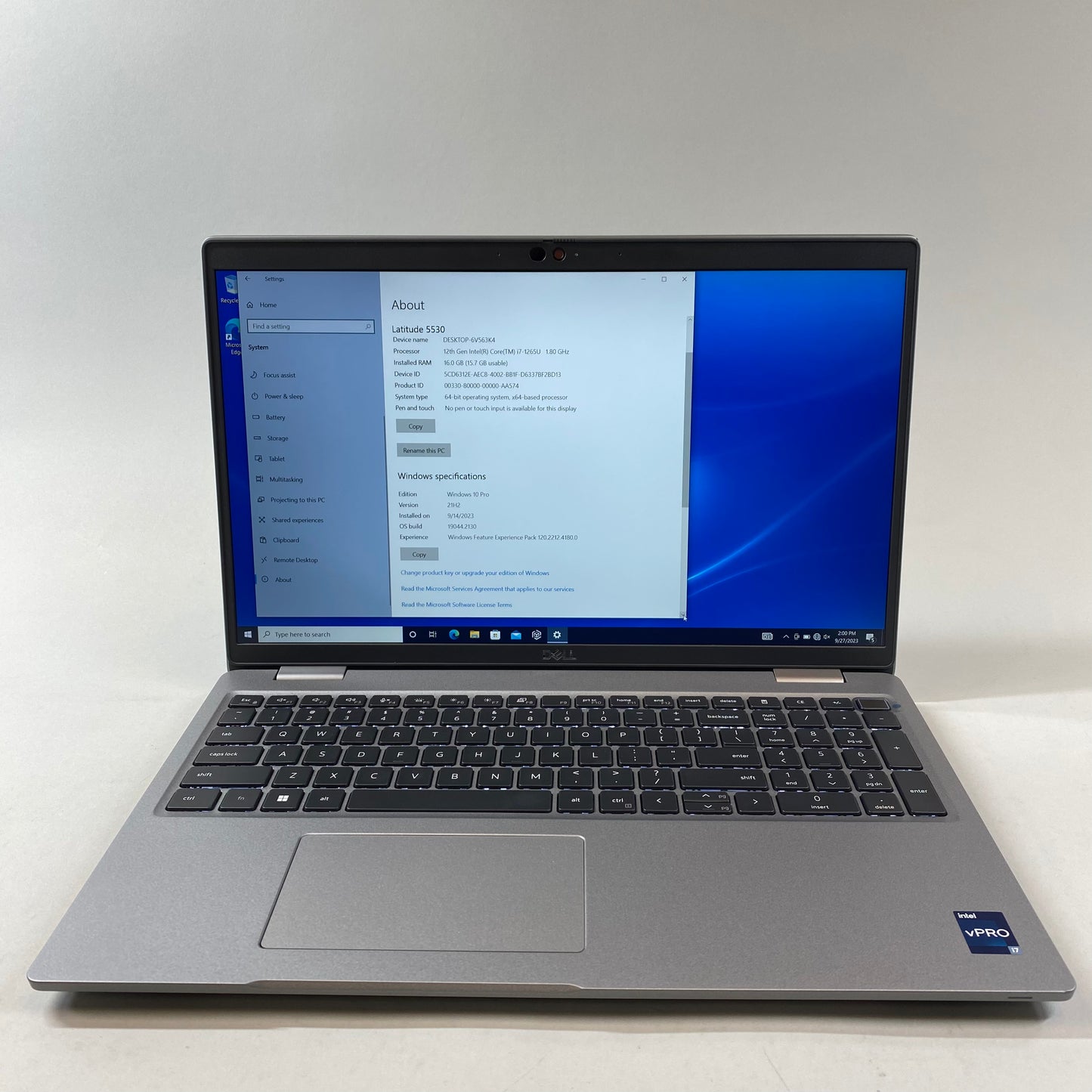 Dell Latitude 5530 15.6" i7-1265U 1.8GHz 16GB RAM 512GB SSD