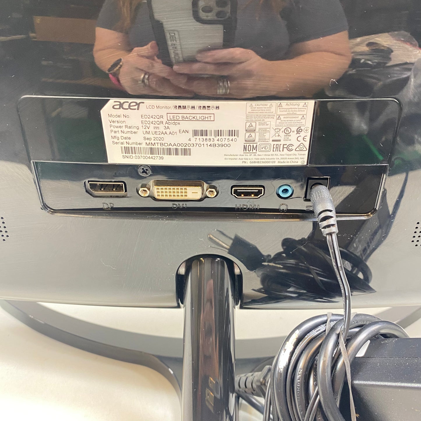 Acer 24" ED242QR Full HD VA 144Hz Widescreen LCD Monitor