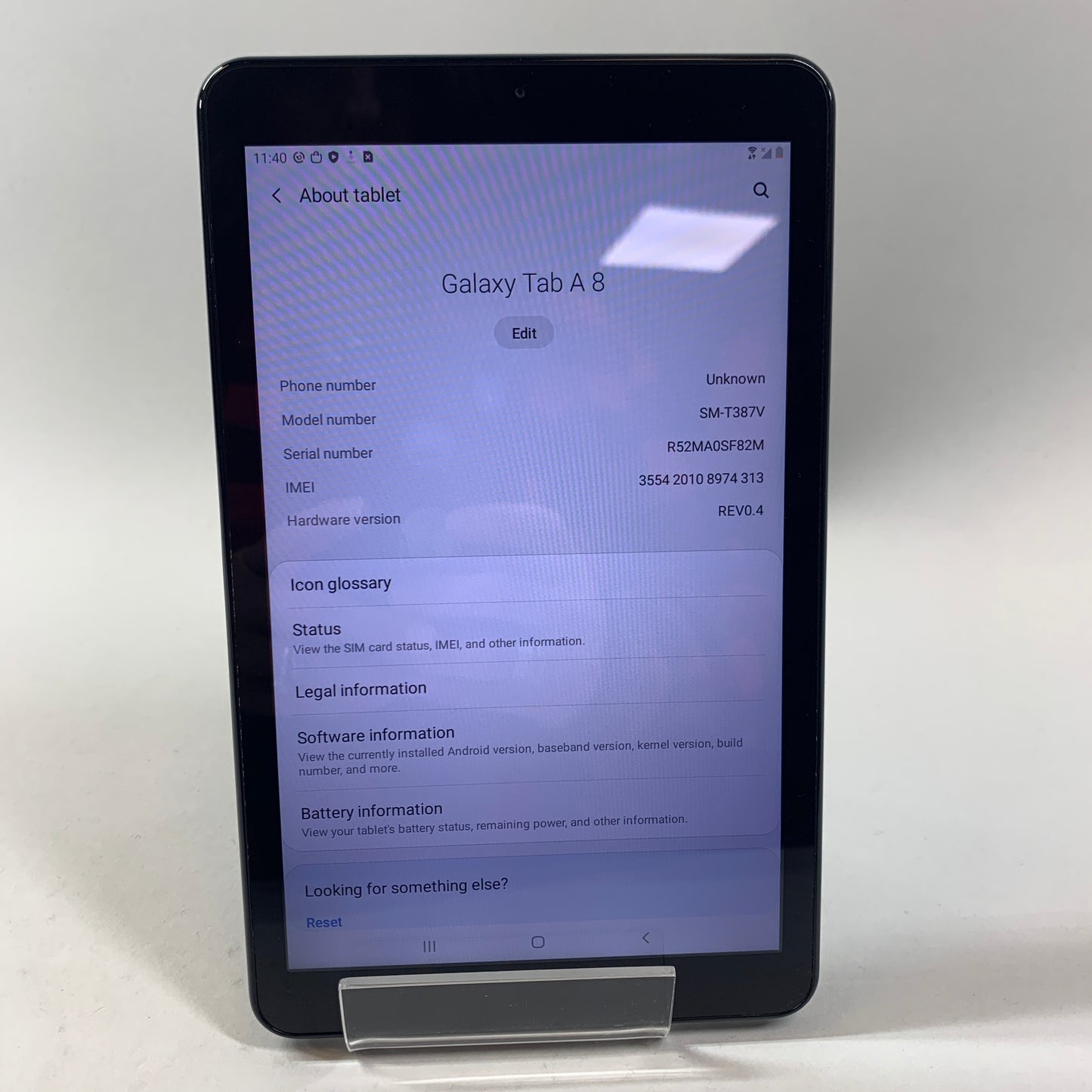 Verizon Samsung Galaxy Tab A 8.0" 32GB Black SM-T387V Clean