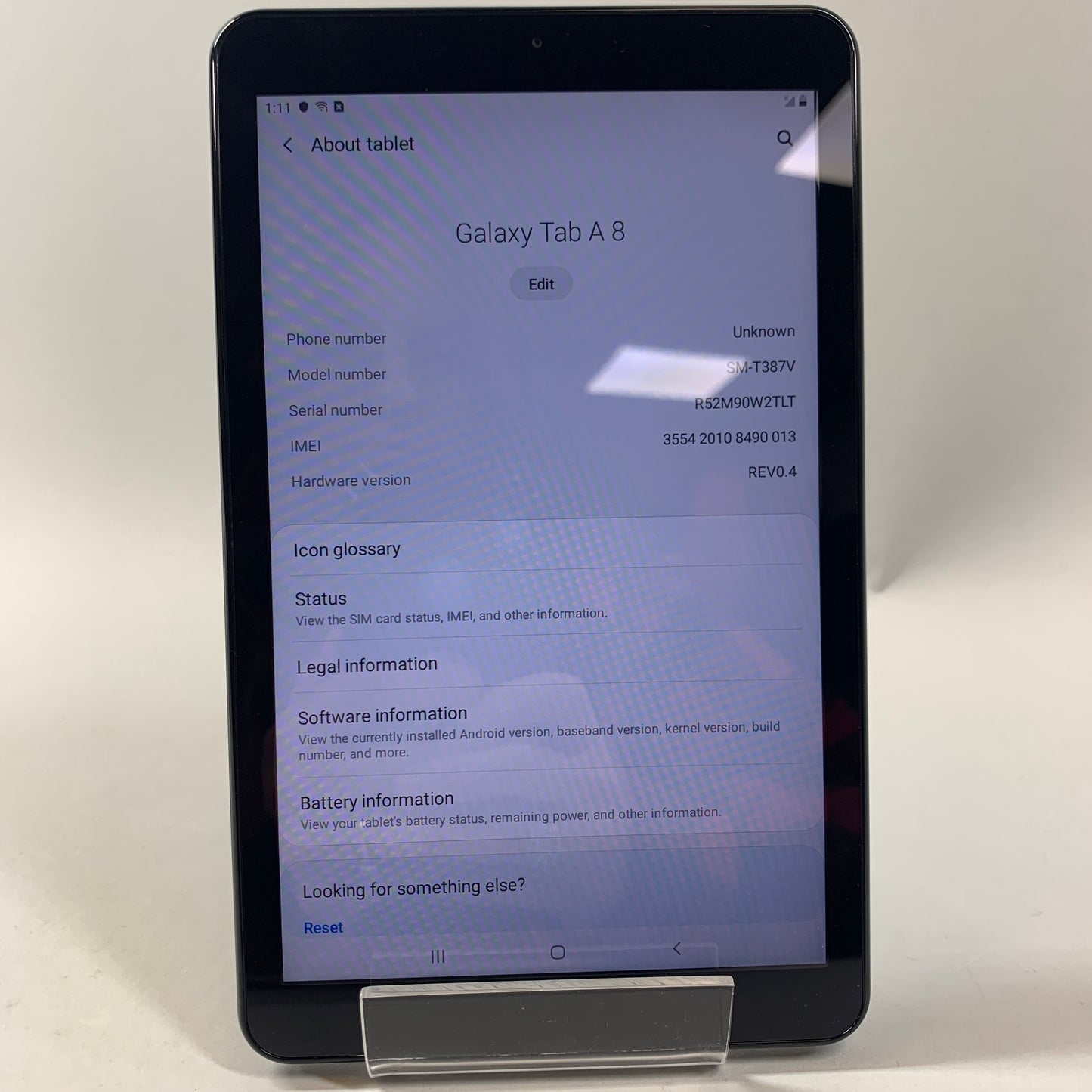 Verizon Samsung Galaxy Tab A 8.0" 32GB Black SM-T387V Clean