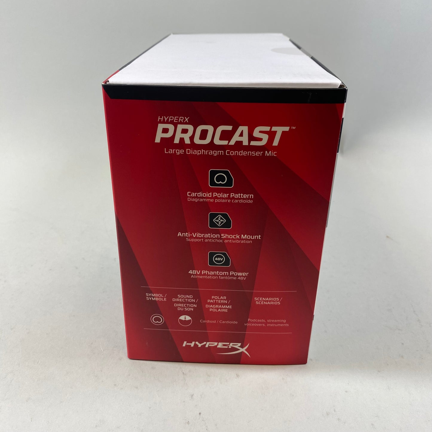 New HyperX ProCast Large Diaphragm Condenser Microphone XC001