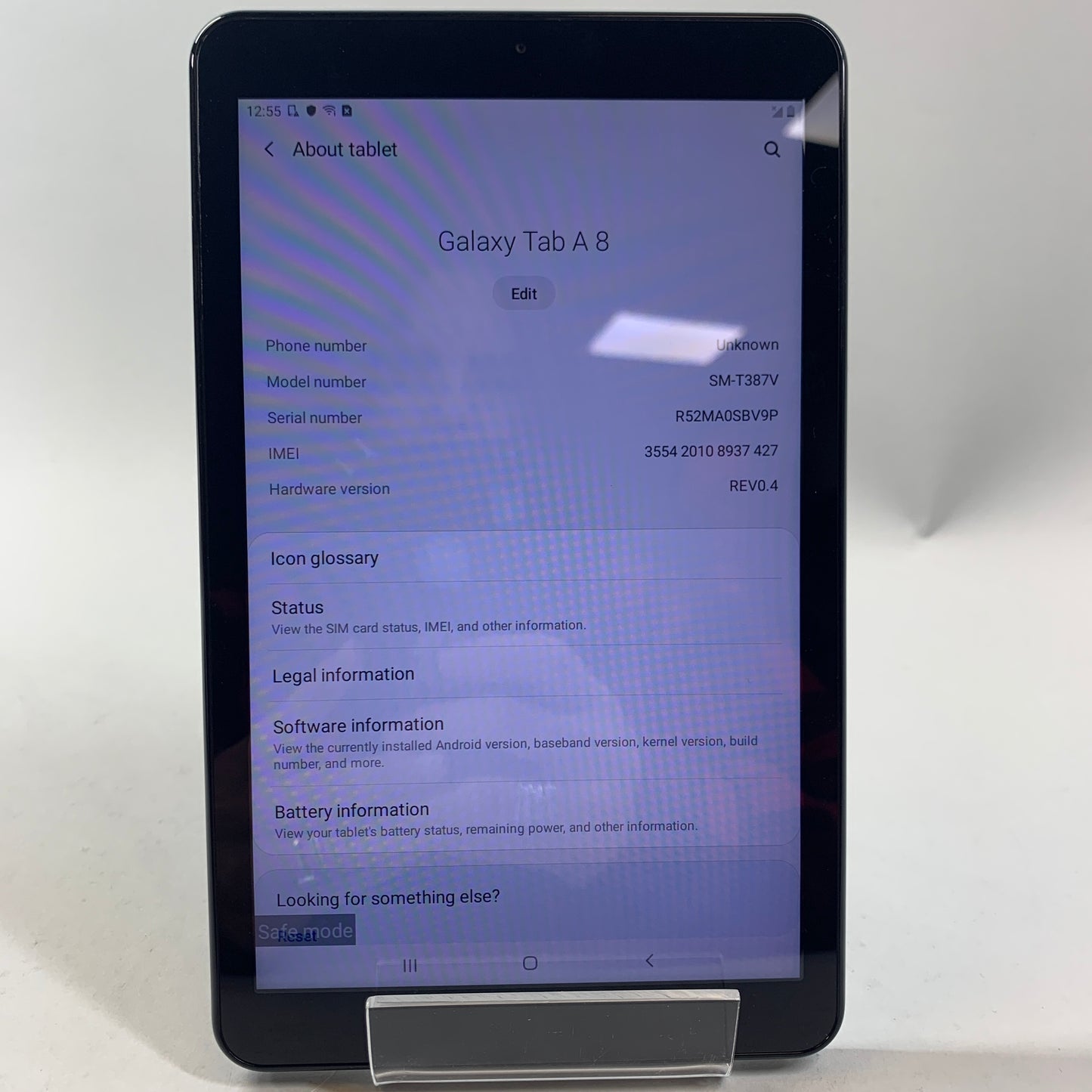 Verizon Samsung Galaxy Tab A 8.0" 32GB Black SM-T387V Clean