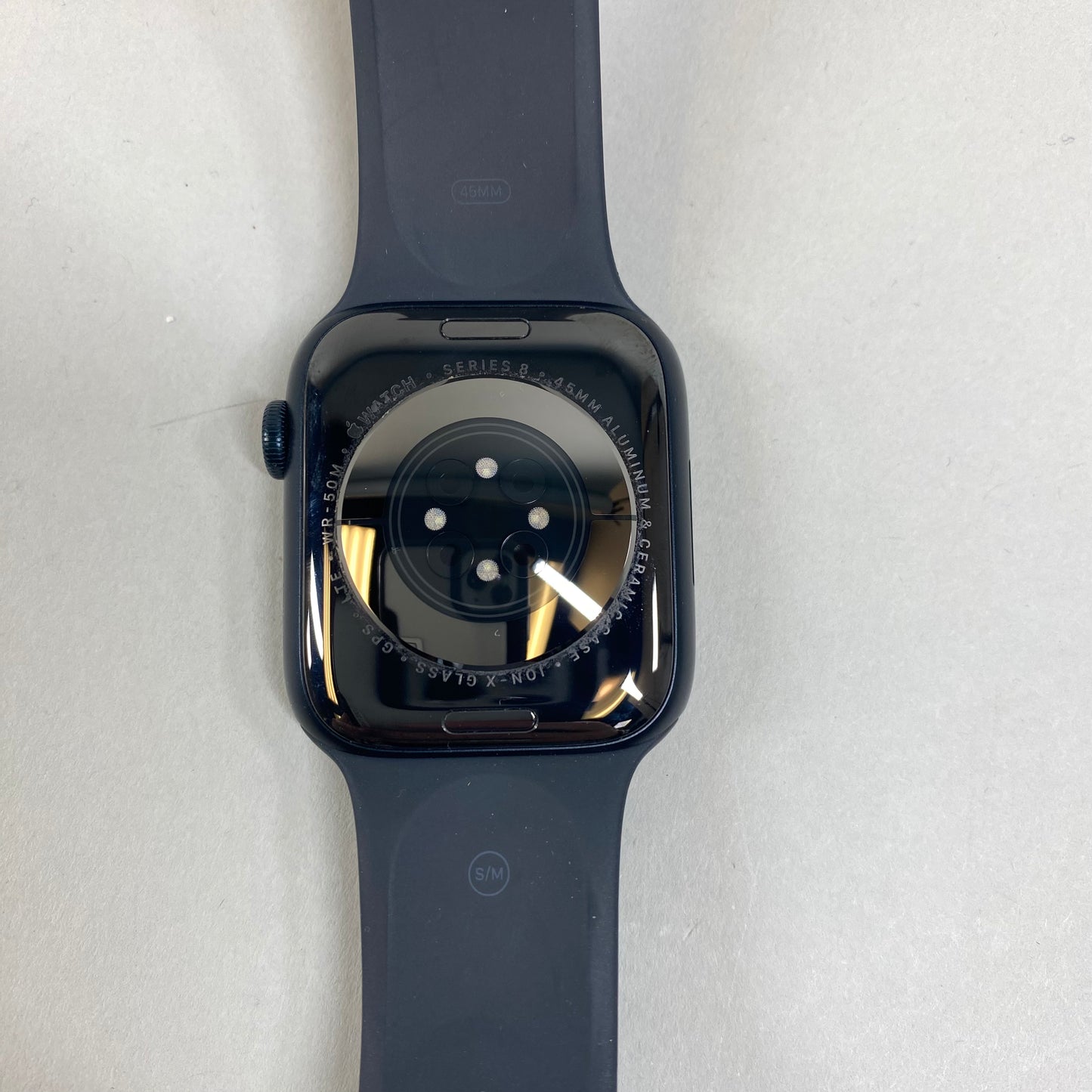Unlocked Apple Watch Series 8 45MM Midnight Aluminum Black Sport Band A2774