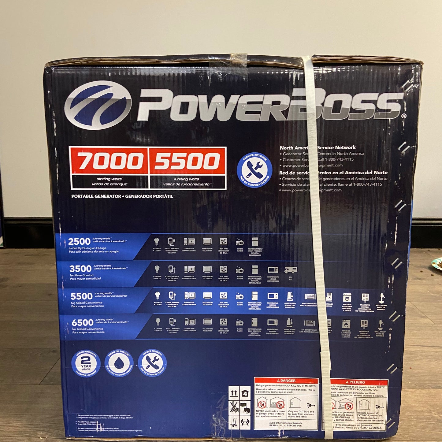 New Briggs & Stratton PowerBoss Portable Gasoline Generator 5500 030756