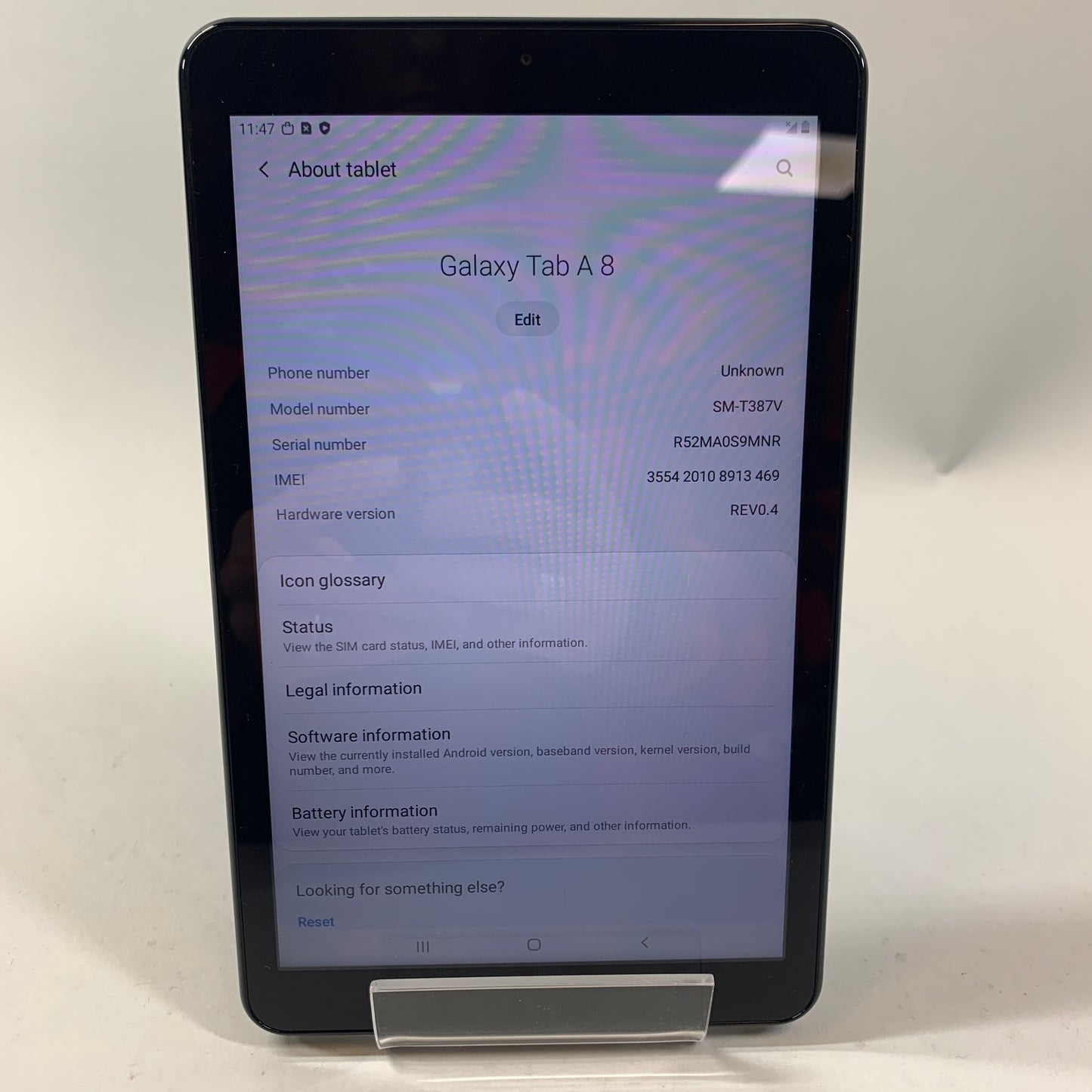 Verizon Samsung Galaxy Tab A 8.0" 32GB Black SM-T387V Clean