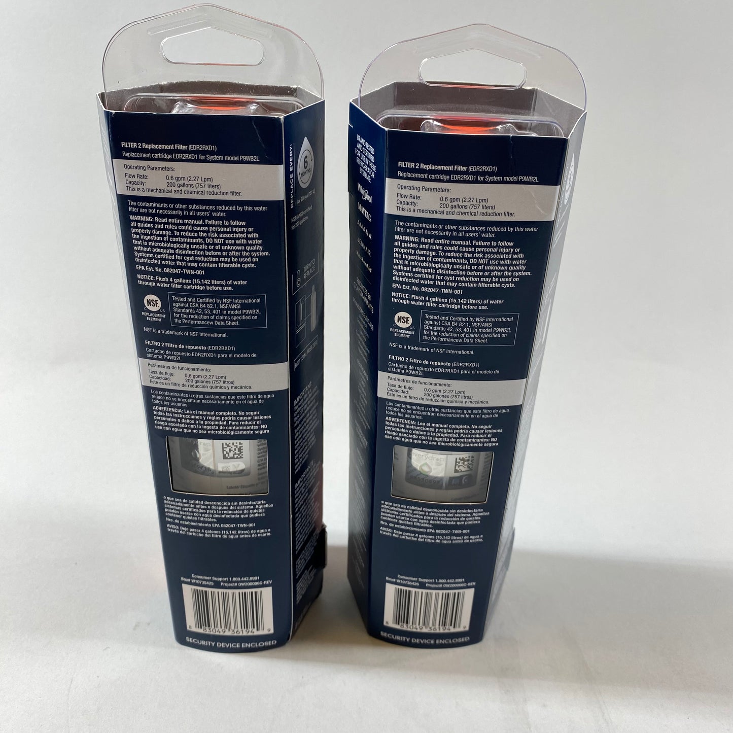 Lot of 2 - Everydrop Refrigerator Ice & Water Filter EDR2RXD1