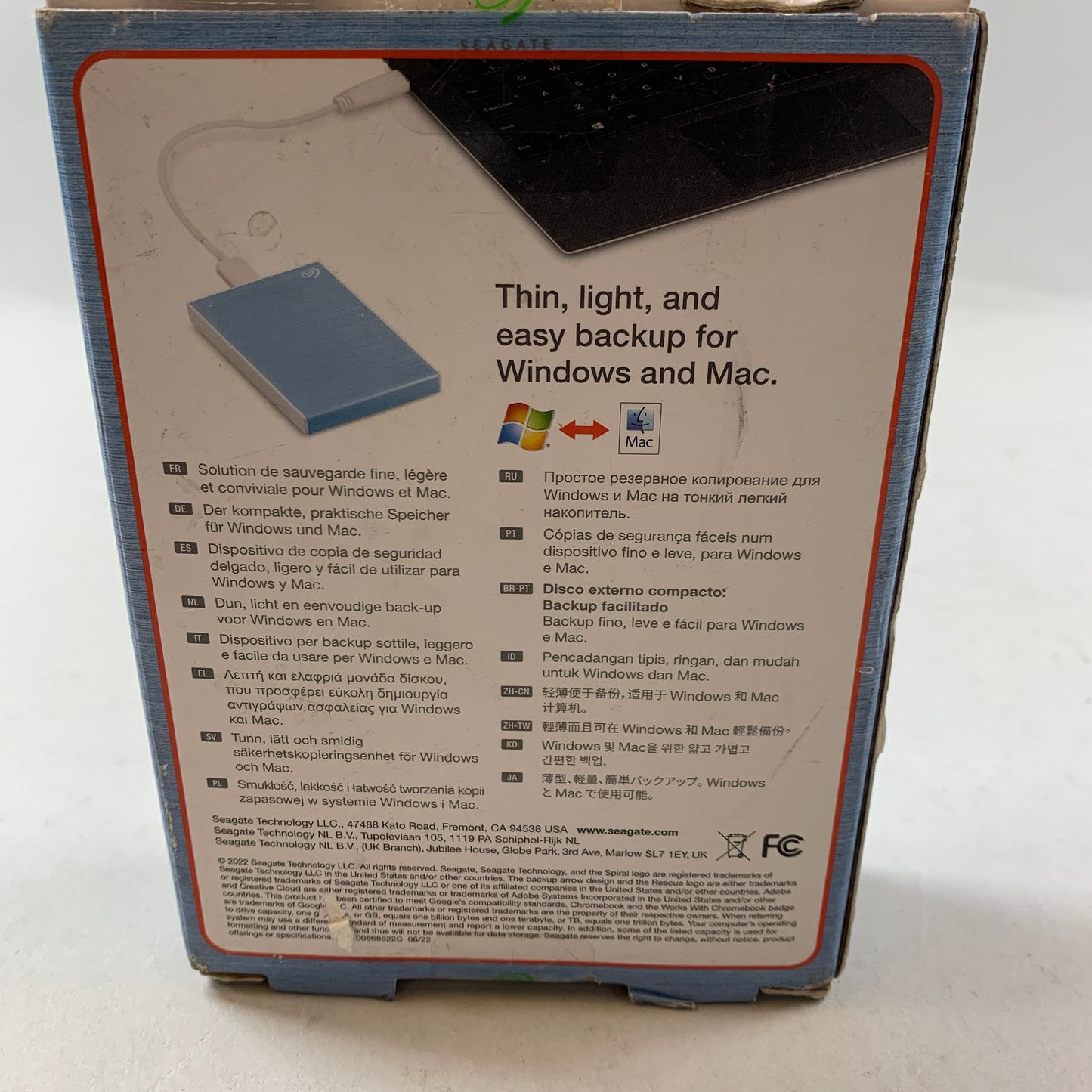 New Seagate One Touch 1TB External Drive STKB1000402 SRD0VN2 Light Blue