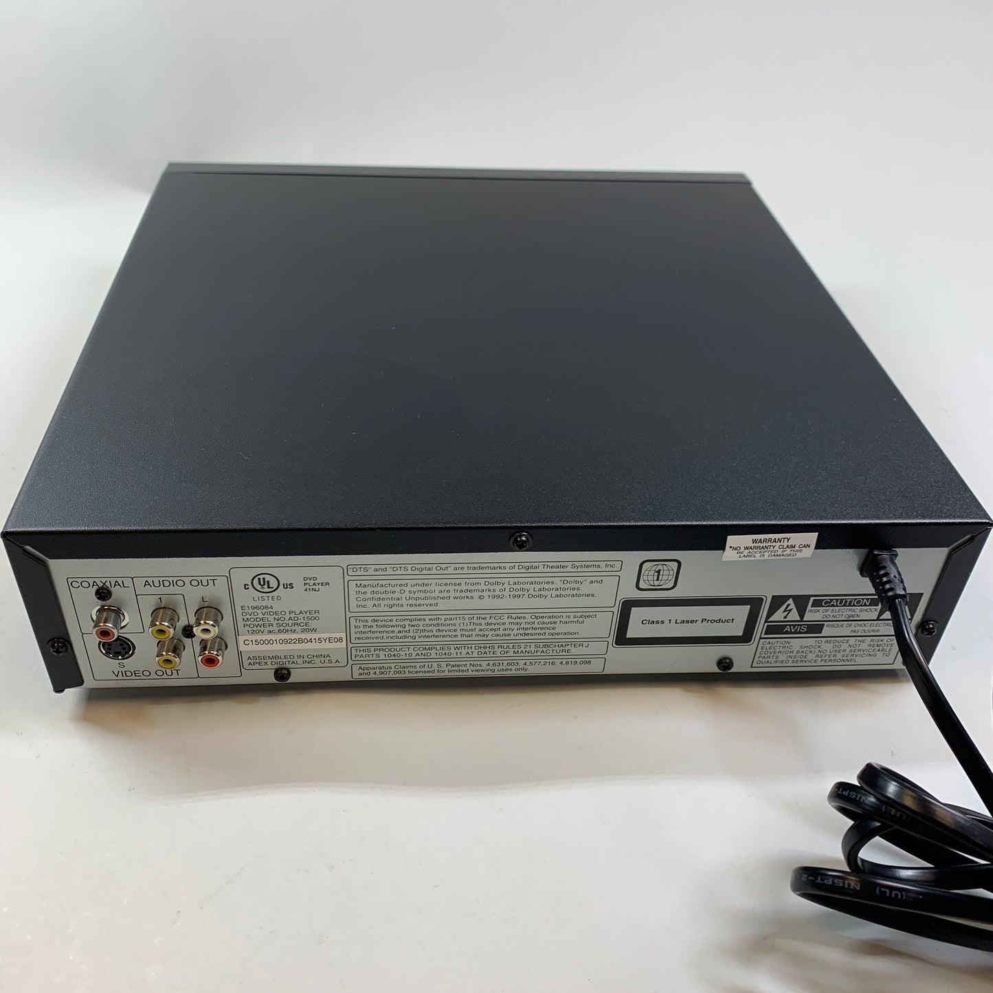 Apex AD-1500 DVD Player Black