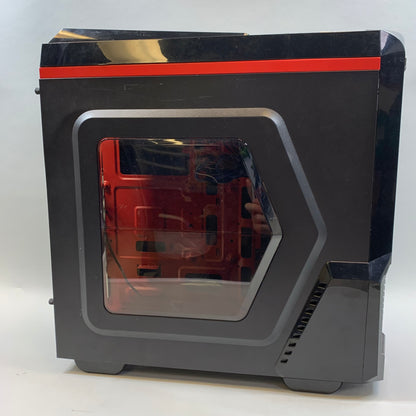 IBuyPower Red and Black Gaming Computer Case Chassis - Used