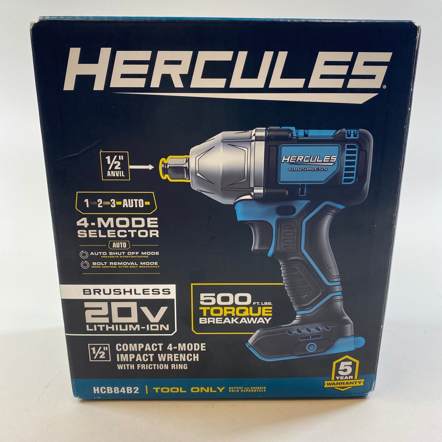 HERCULES HCB84B2 20V 1/2" compact 4- mode impact wrench