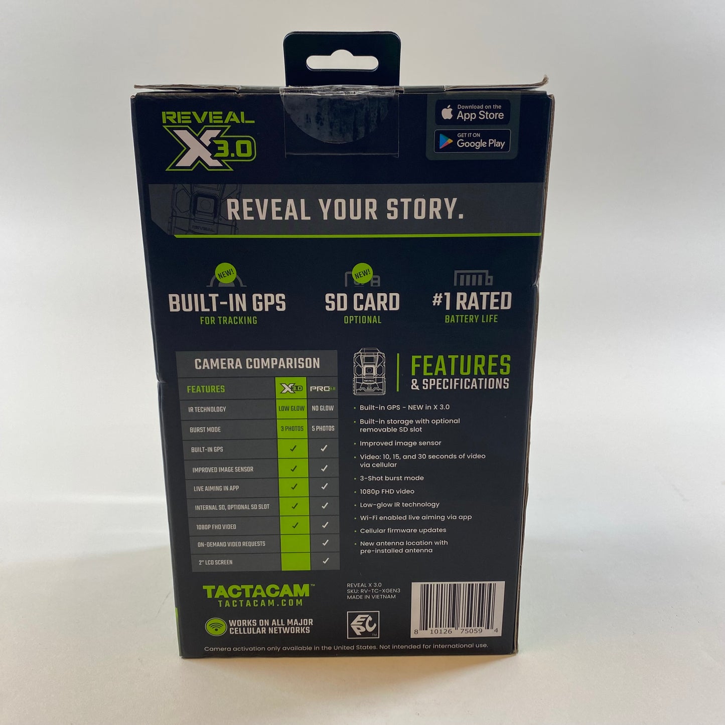 New Tactacam Reveal X 3.0 Cellular Trail camera RV-TC-XGEN3