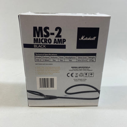 New Marshall MS-2 Micro Guitar Amp Black