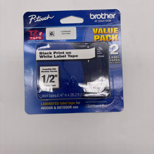 New Brother P-Touch Label Tape TZe-231 2PK