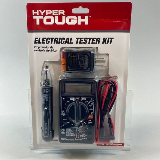 New Hyper Tough TD35236J 3 Piece Electrical Tester Kit