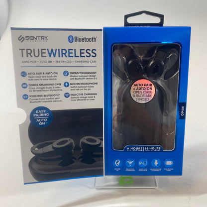 New Sentry TrueWireless Wireless Bluetooth Earbuds Black