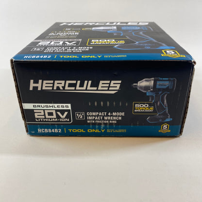 HERCULES HCB84B2 20V 1/2" compact 4- mode impact wrench