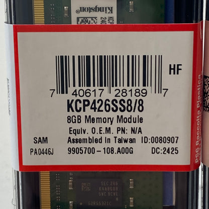 New Kingston ValueRAM 16GB (2x8GB) DDR4 2666MHz