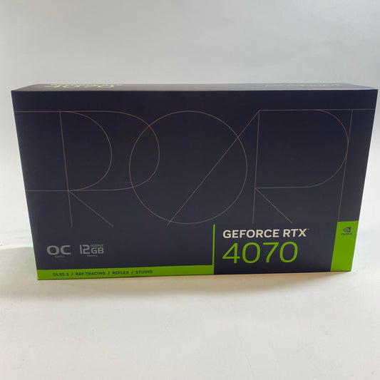 New Asus NVIDIA GeForce RTX 4070 12GB GDDR6X Graphics Card OC Edition