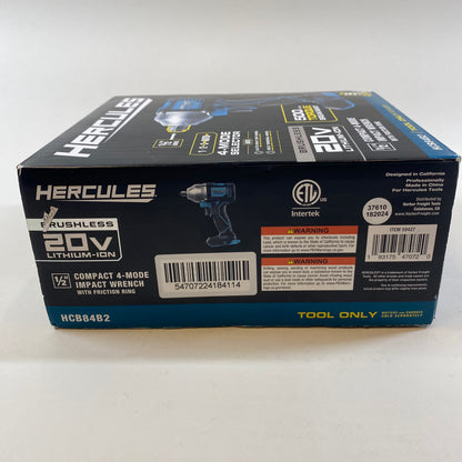 HERCULES HCB84B2 20V 1/2" compact 4- mode impact wrench