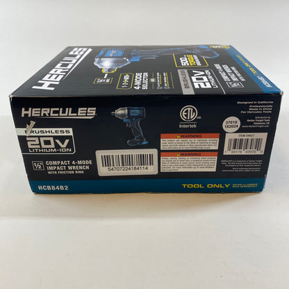 HERCULES HCB84B2 20V 1/2" compact 4- mode impact wrench