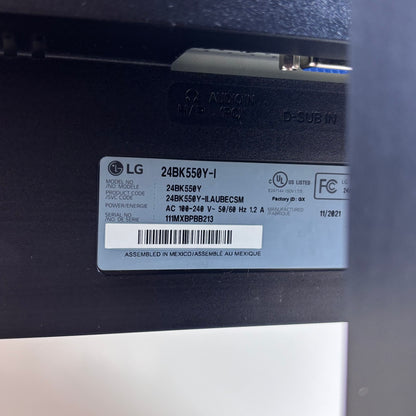 LG 23.8" 24BK550Y-I LCD IPS 60Hz Business Monitor